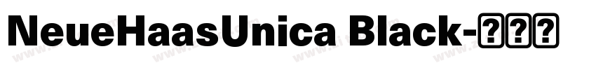 NeueHaasUnica Black字体转换